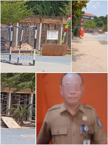 Tim Media Gabungan Investigasi Memantau Kegiatan Pembangunan Penambahan Ruang Kelas di SMAN 25 Batam Terhenti, Ada apa?