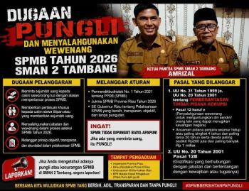 Panitia SPMB SMAN 2 Tambang Lukai Hati Masyarakat Tempatan Dugaan Pungli Mulai Terkuak, Nama Am dan An Disebut-sebut