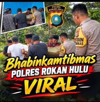 Viral.!! Aksi Kemanusiaan  Bhabinkamtibmas Polres Rokan Hulu