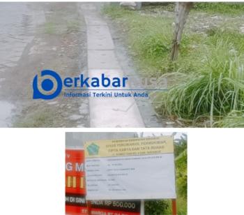 Indikasi Untungkan Kontraktor Pembangunan Saluran Air Jalan Kelapa  Wage.