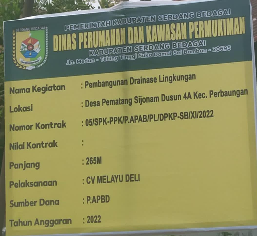 Pembangunan Drainase Diduga Asal Jadi, FKI-1 Minta Bupati Sergai Copot ...