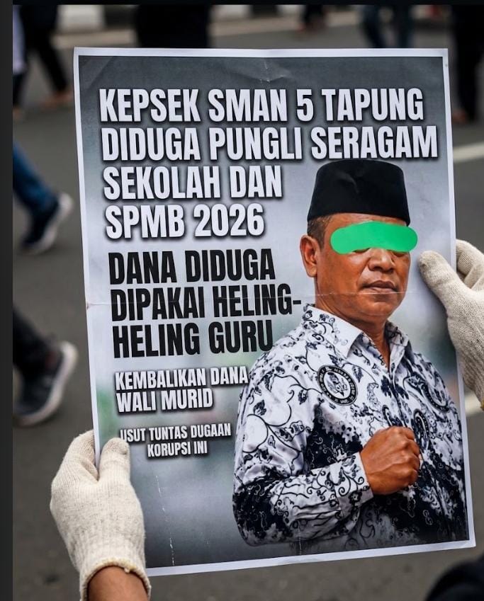 Duit Dugaan Pungli SPMB dan Pengadaan Seragam  SMAN 5 Tapung Diduga Dibekingi Disdik, Fakta Disdik Bungkam Dikonfirmasi Awak Media.!!