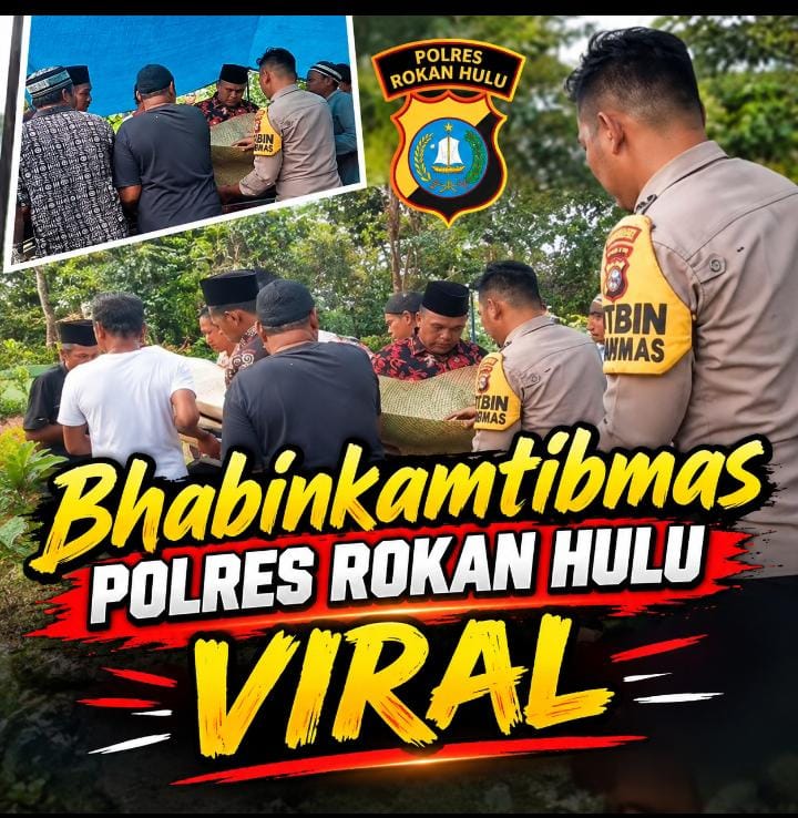 Viral.!! Aksi Kemanusiaan  Bhabinkamtibmas Polres Rokan Hulu