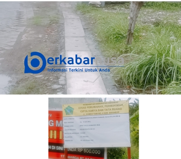 Indikasi Untungkan Kontraktor Pembangunan Saluran Air Jalan Kelapa  Wage.