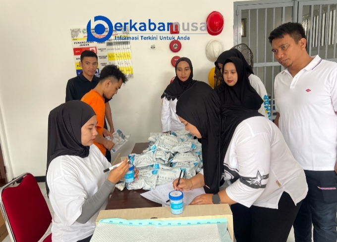 Rutan Kelas llA Batam Laksanakan Tes Urine,Dukung Program P4GN Dan Program Aksi Kemenimipas