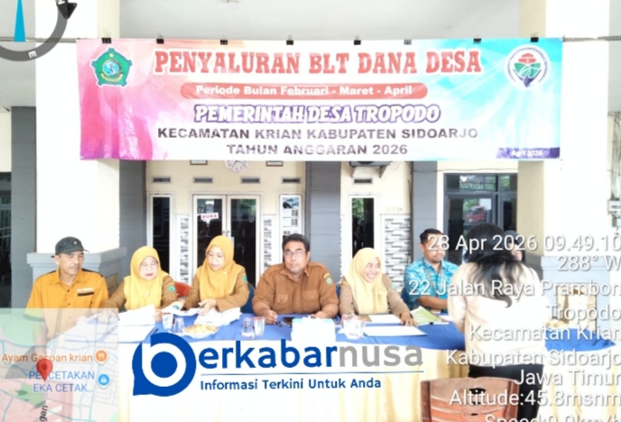 Kades Tropodo Haris Iswandi : Semoga Bantuan BLT DD Meringankan Beban Ekonomi Bagi Warga Penerima Manfaat.
